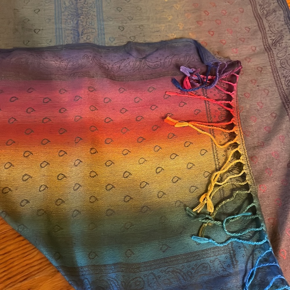 NWOT Pashmina (100% Pashmina) shawl / wrap / scarf - Picture 6 of 7